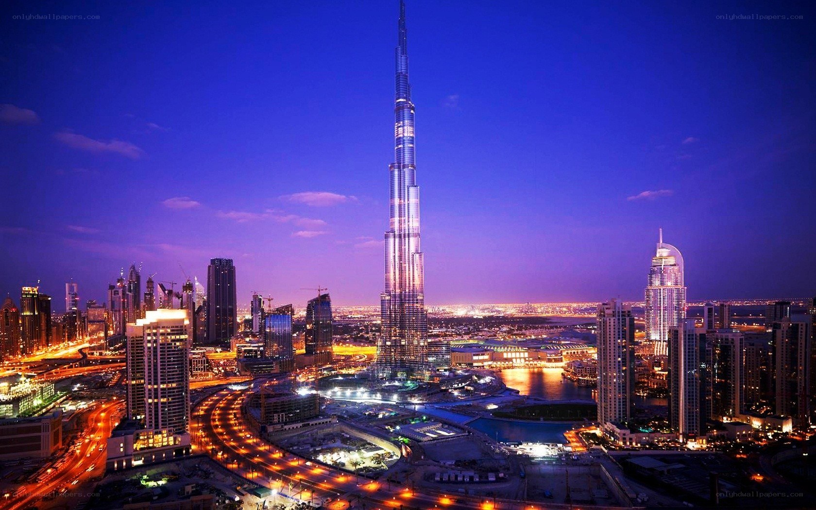 Dubai skyline at dusk