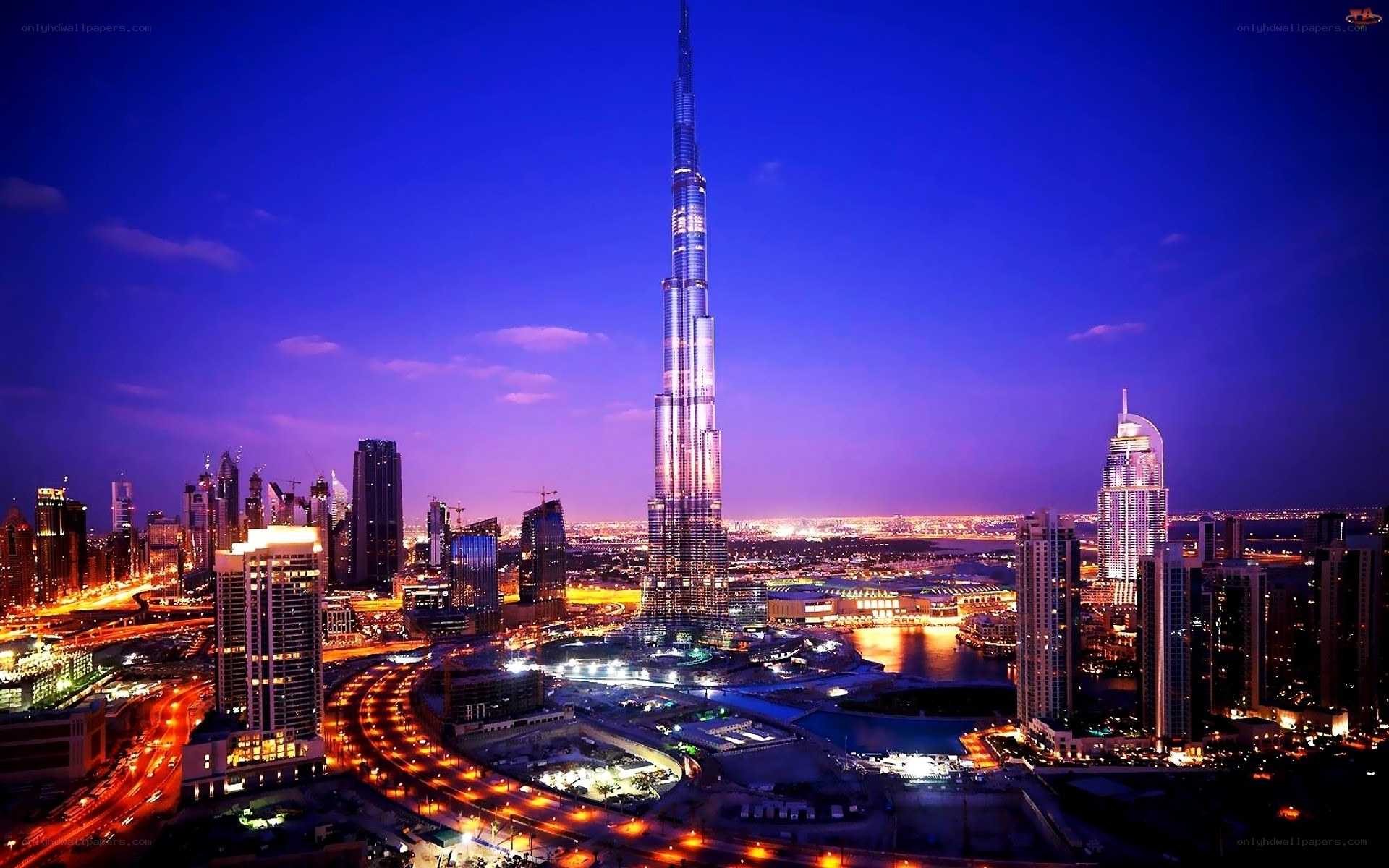 Dubai skyline at dusk
