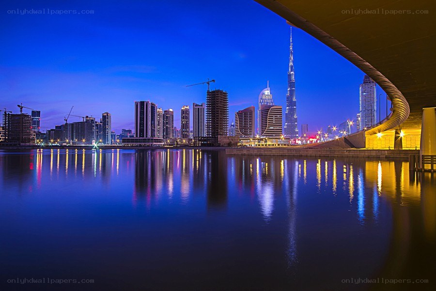 Dubai skyline at dusk