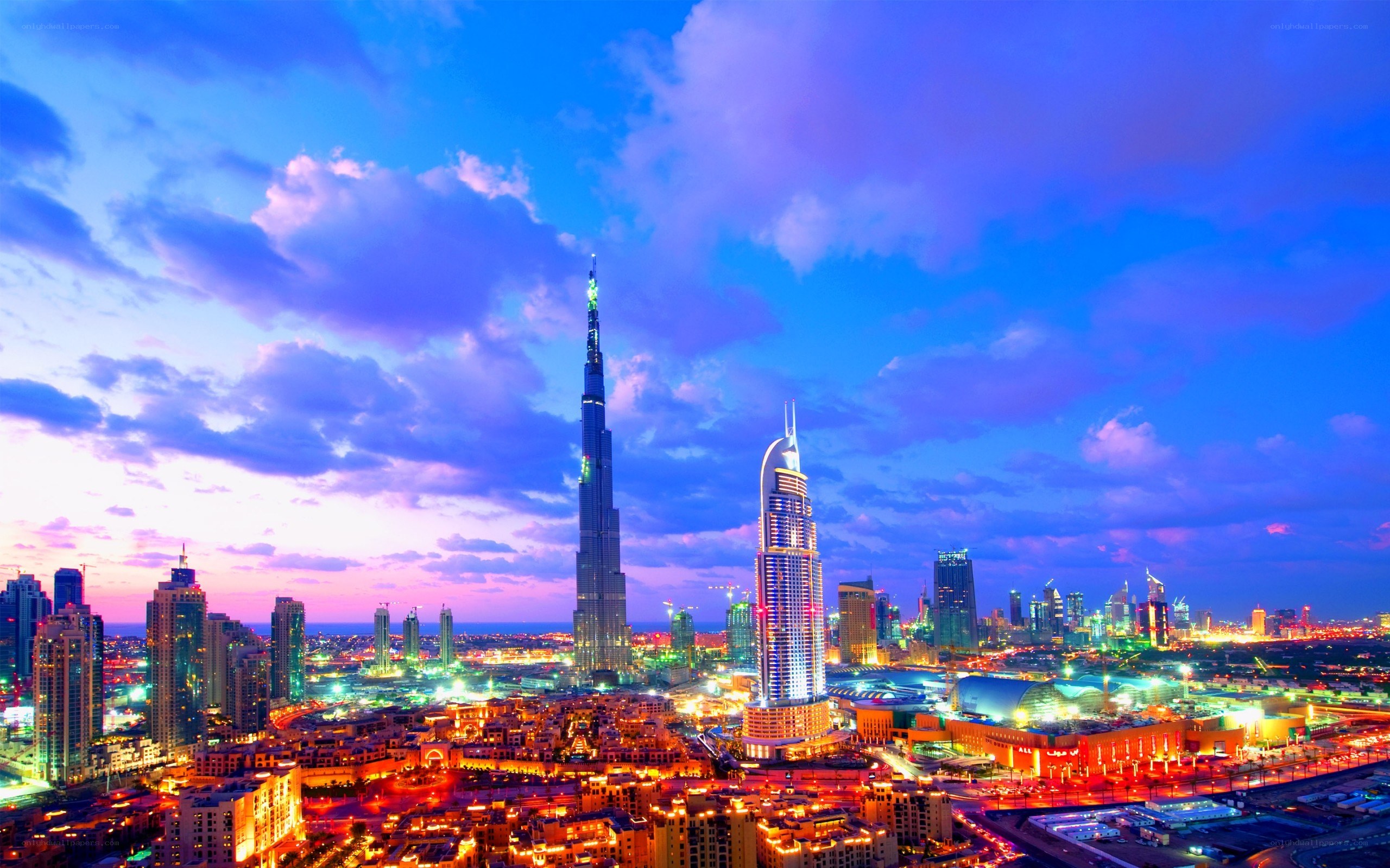 Dubai skyline at dusk