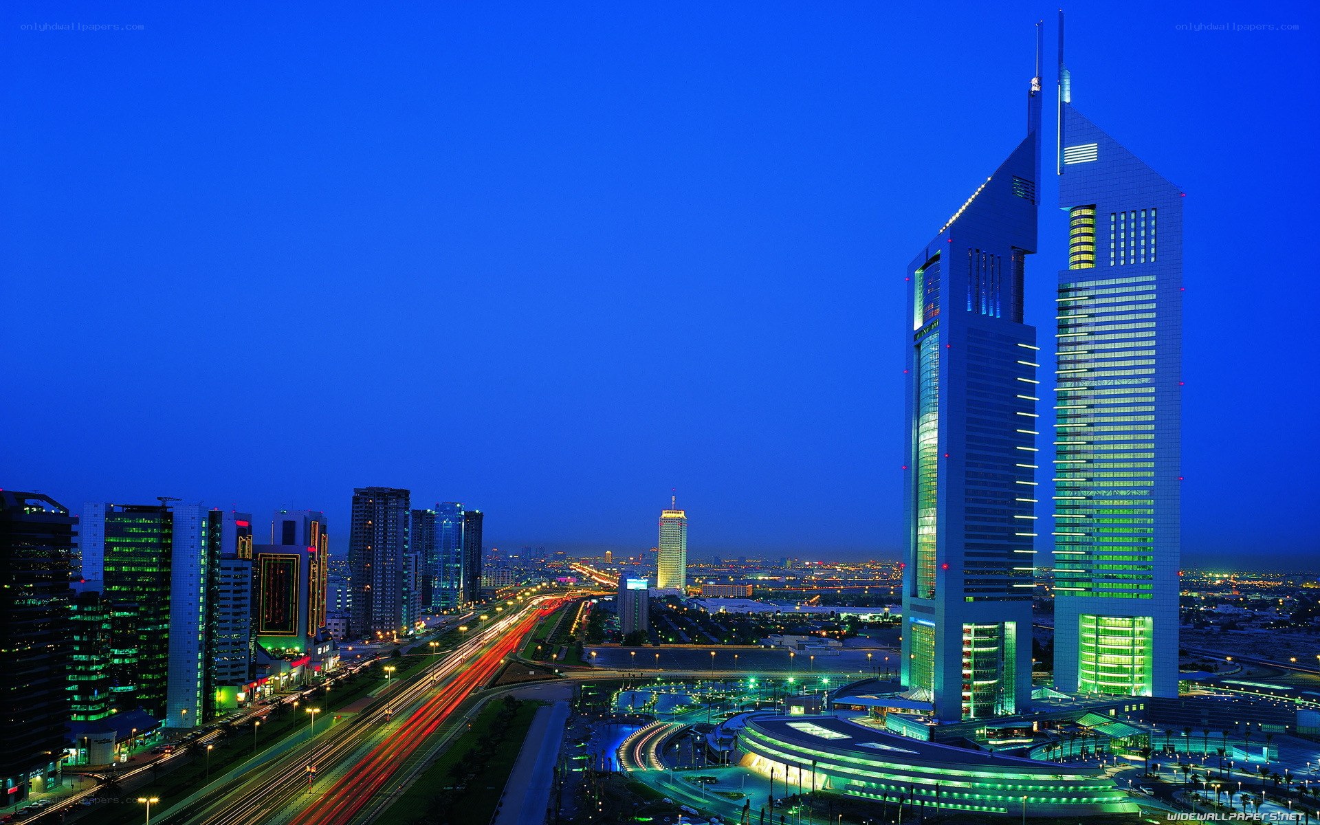 Dubai skyline at dusk