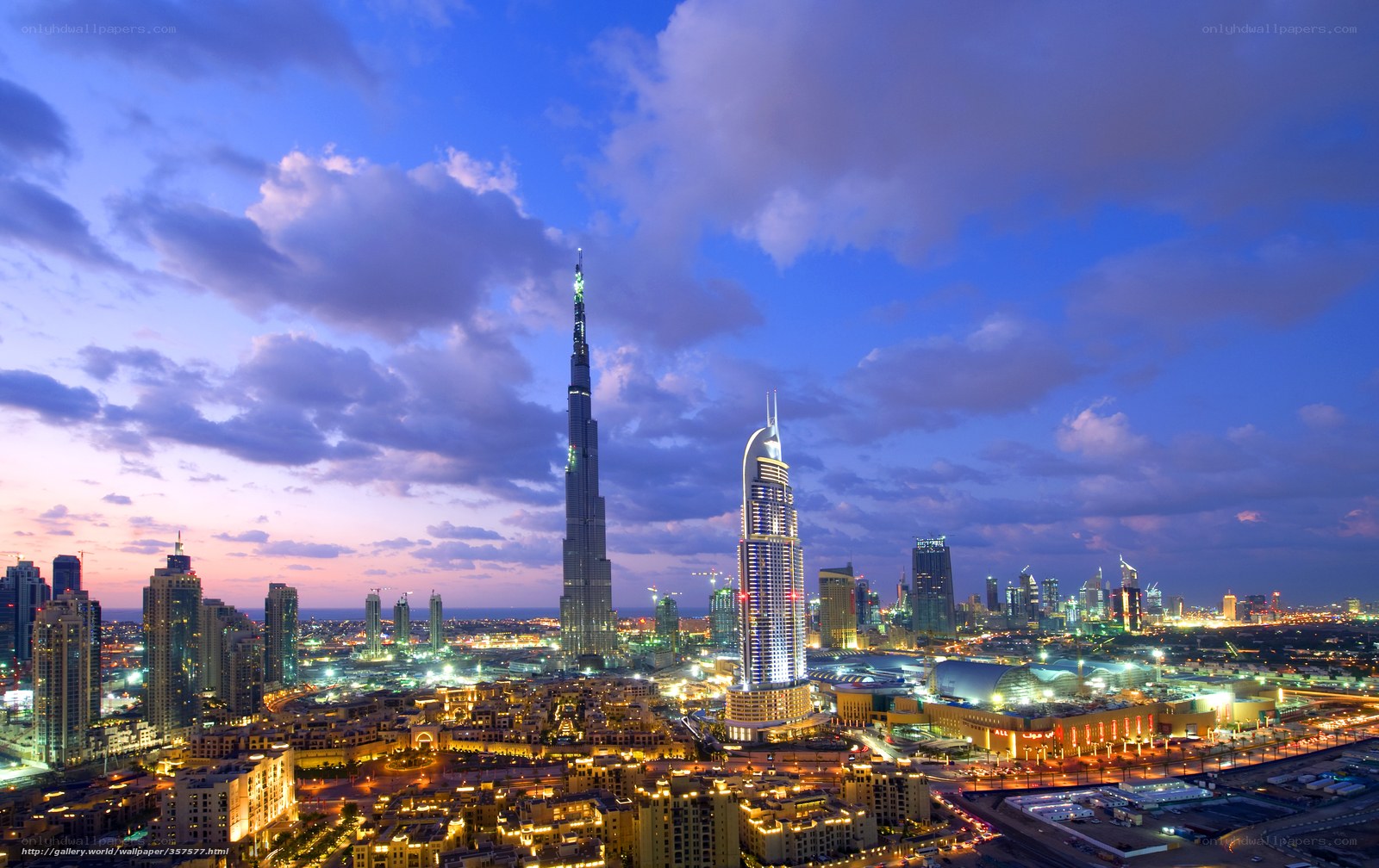 Dubai skyline at dusk