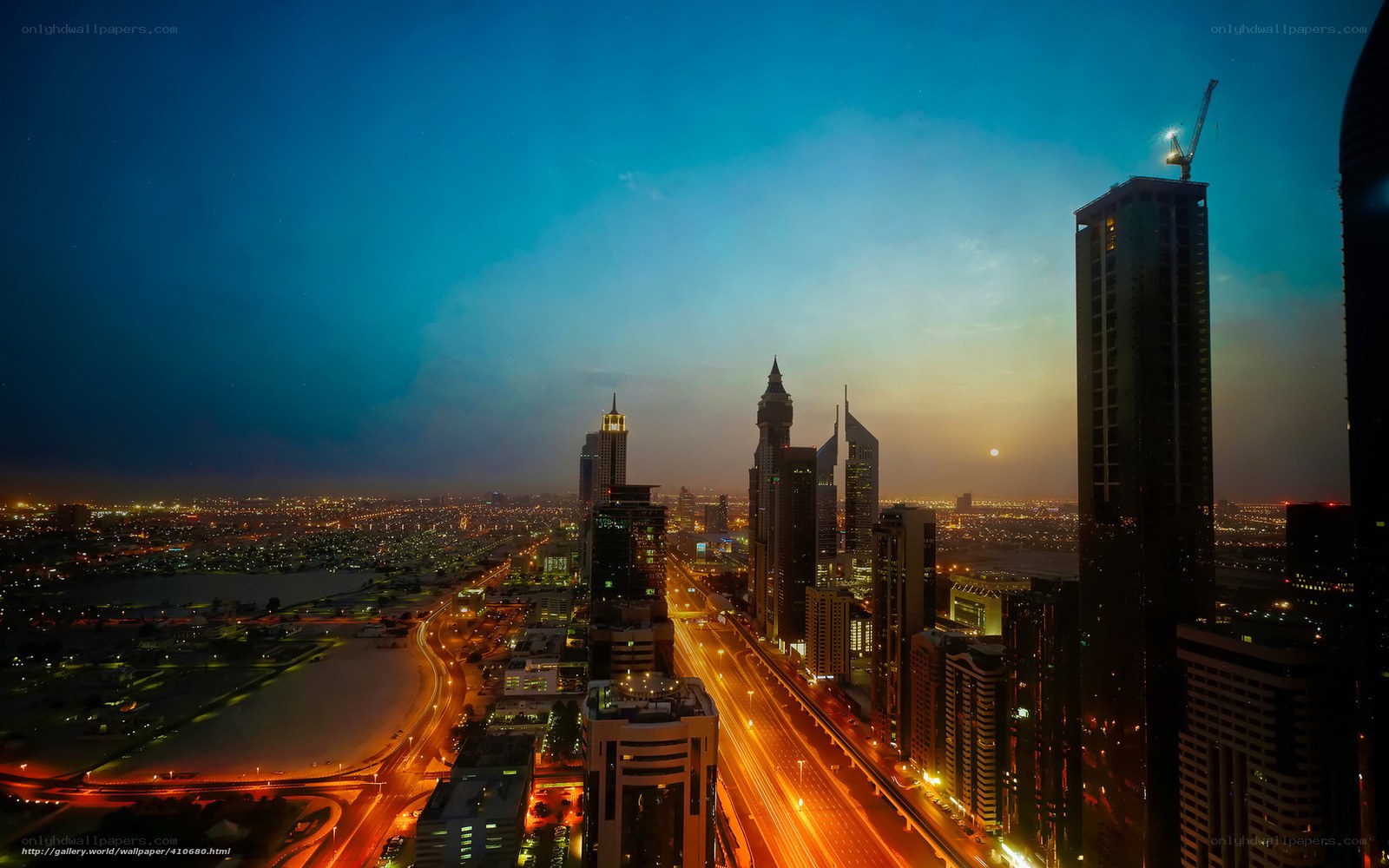 Dubai skyline at dusk