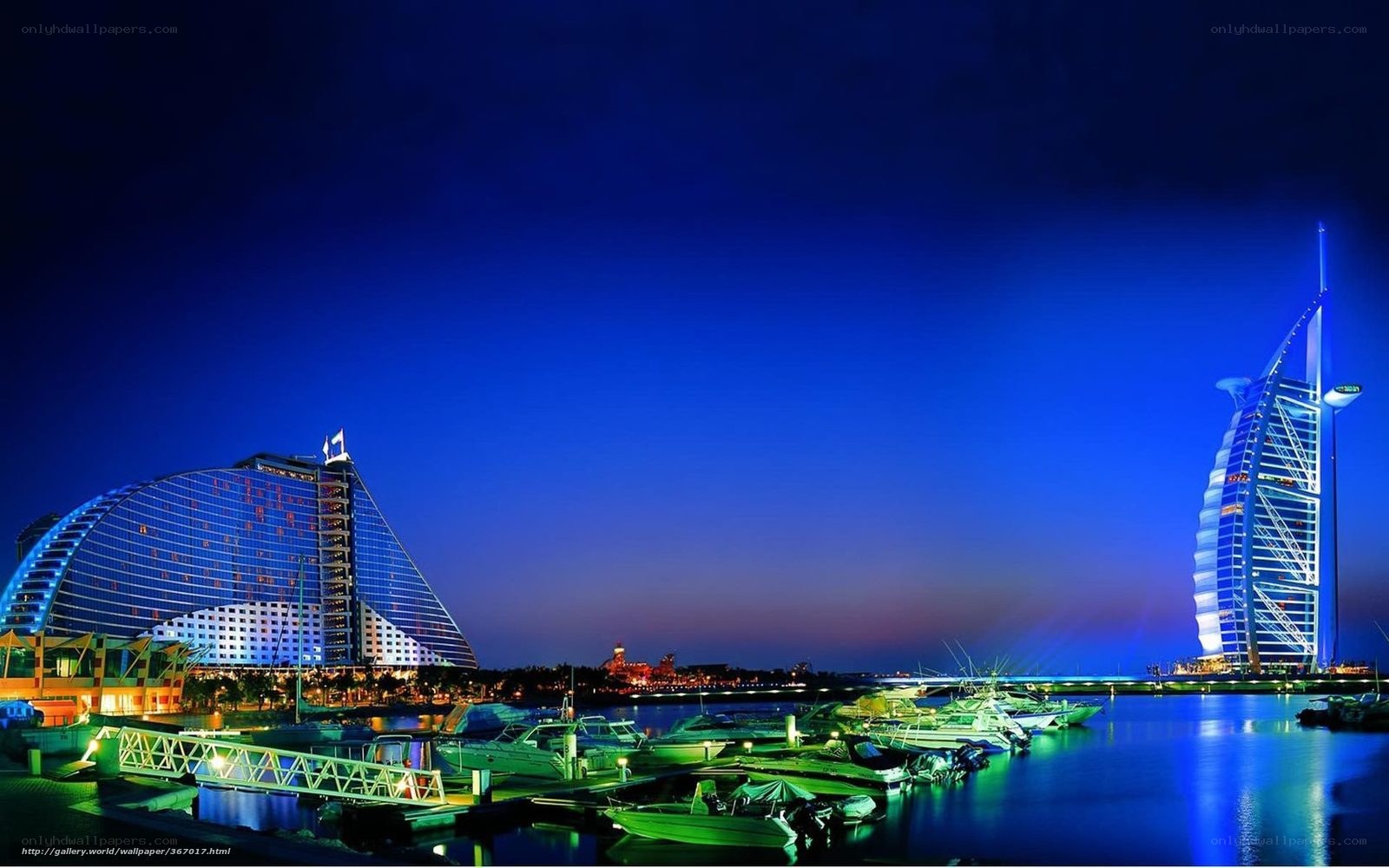 Dubai skyline at night