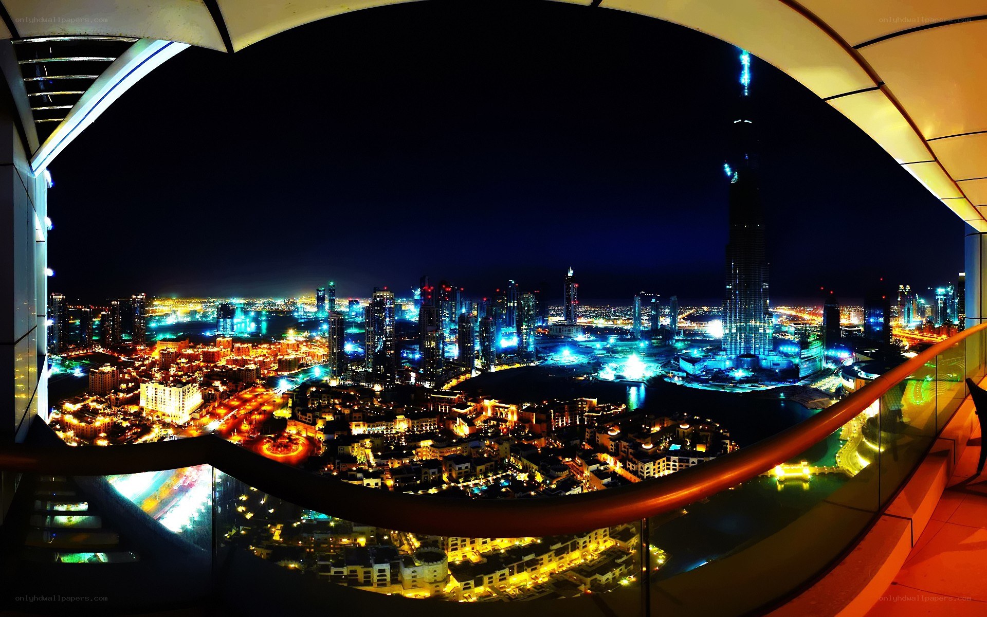 Dubai skyline at night