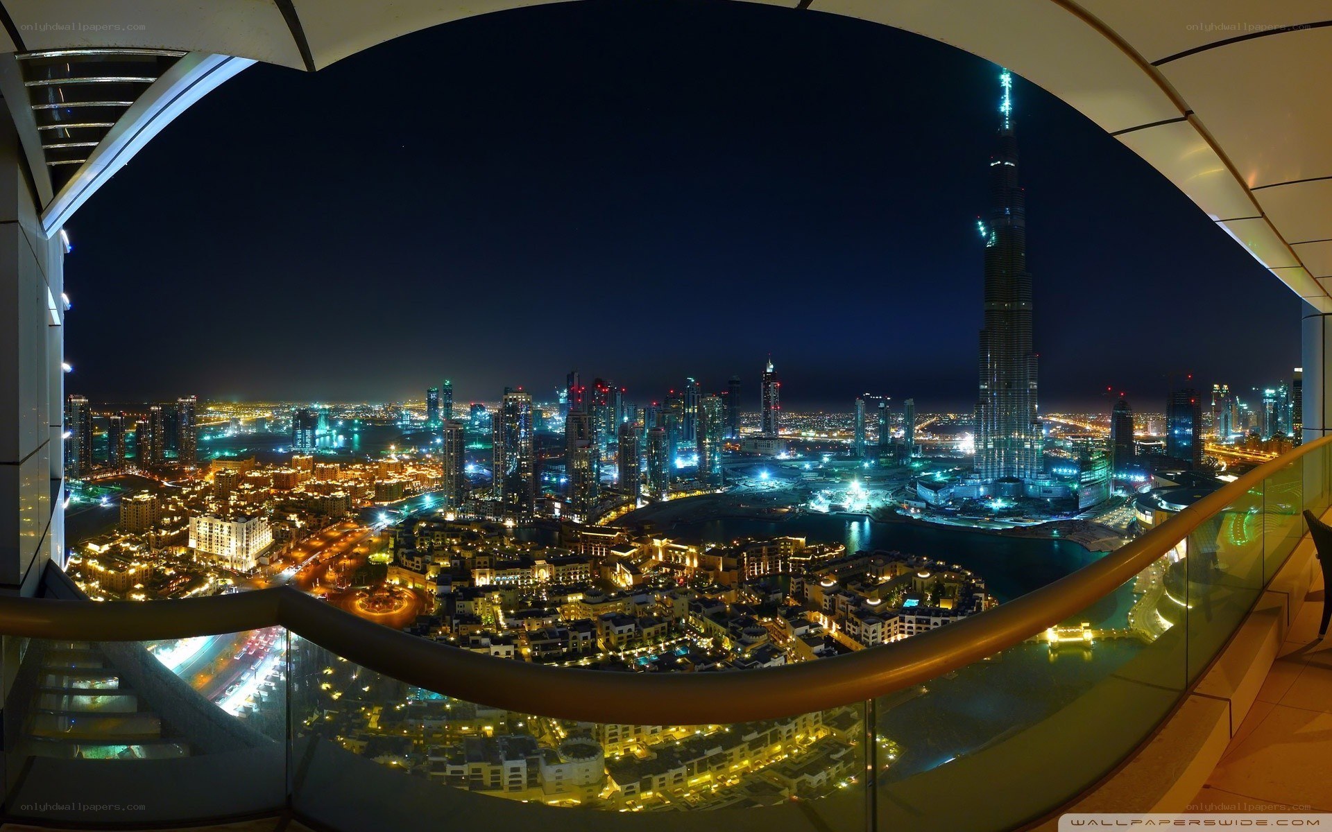 Dubai skyline at night