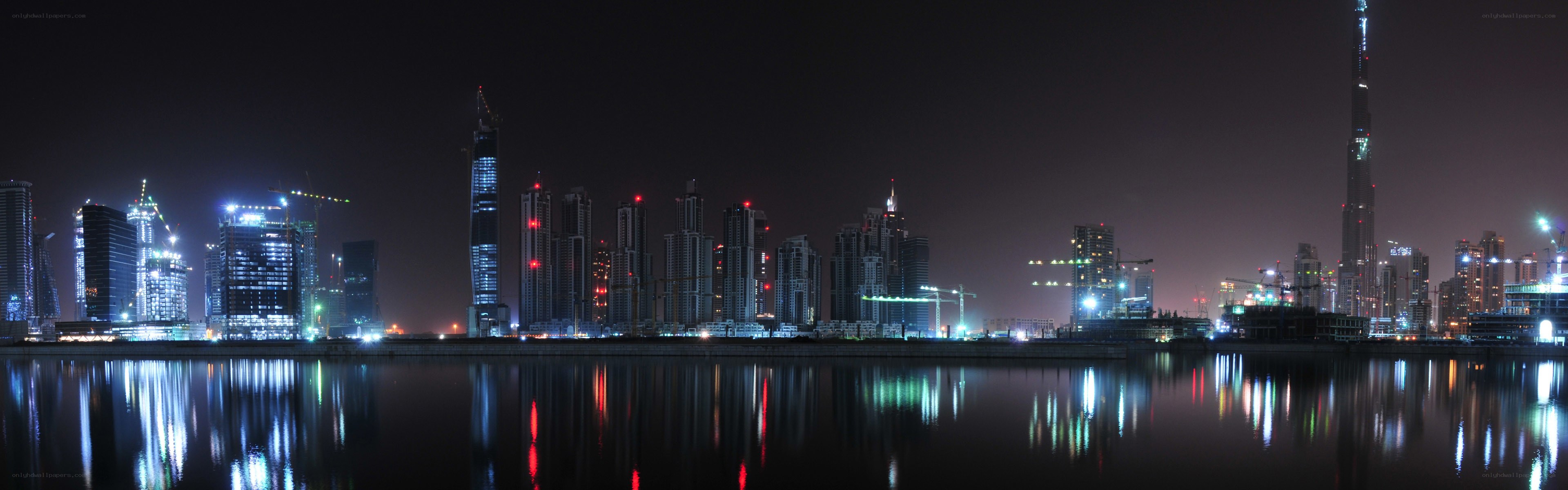 Dubai skyline at night