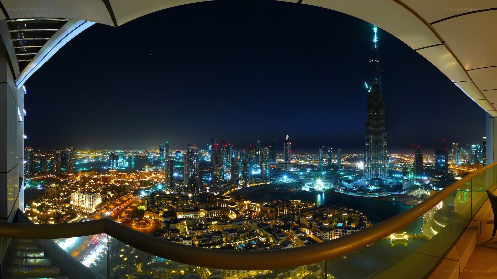 Dubai skyline at night