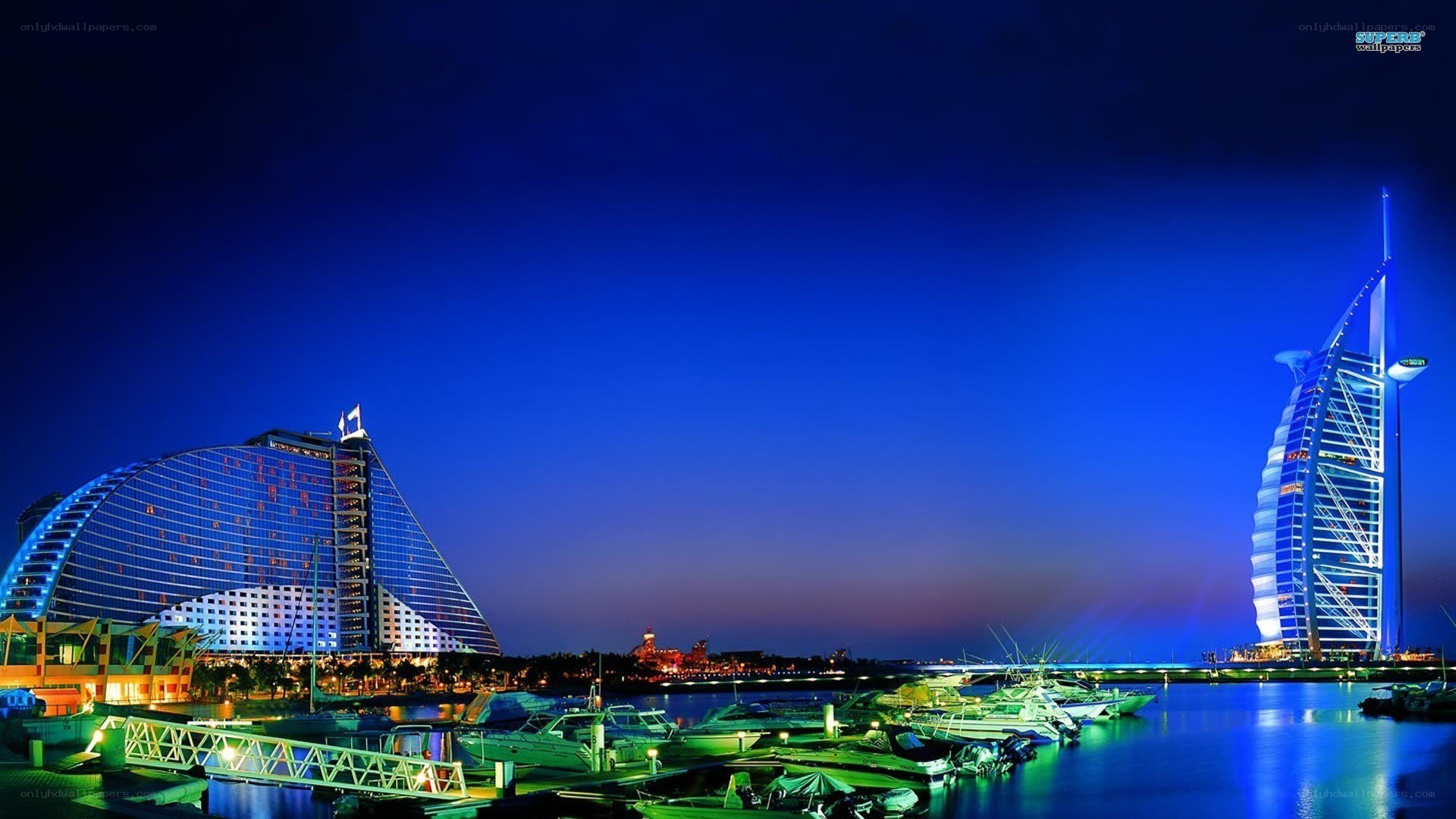Dubai skyline at night