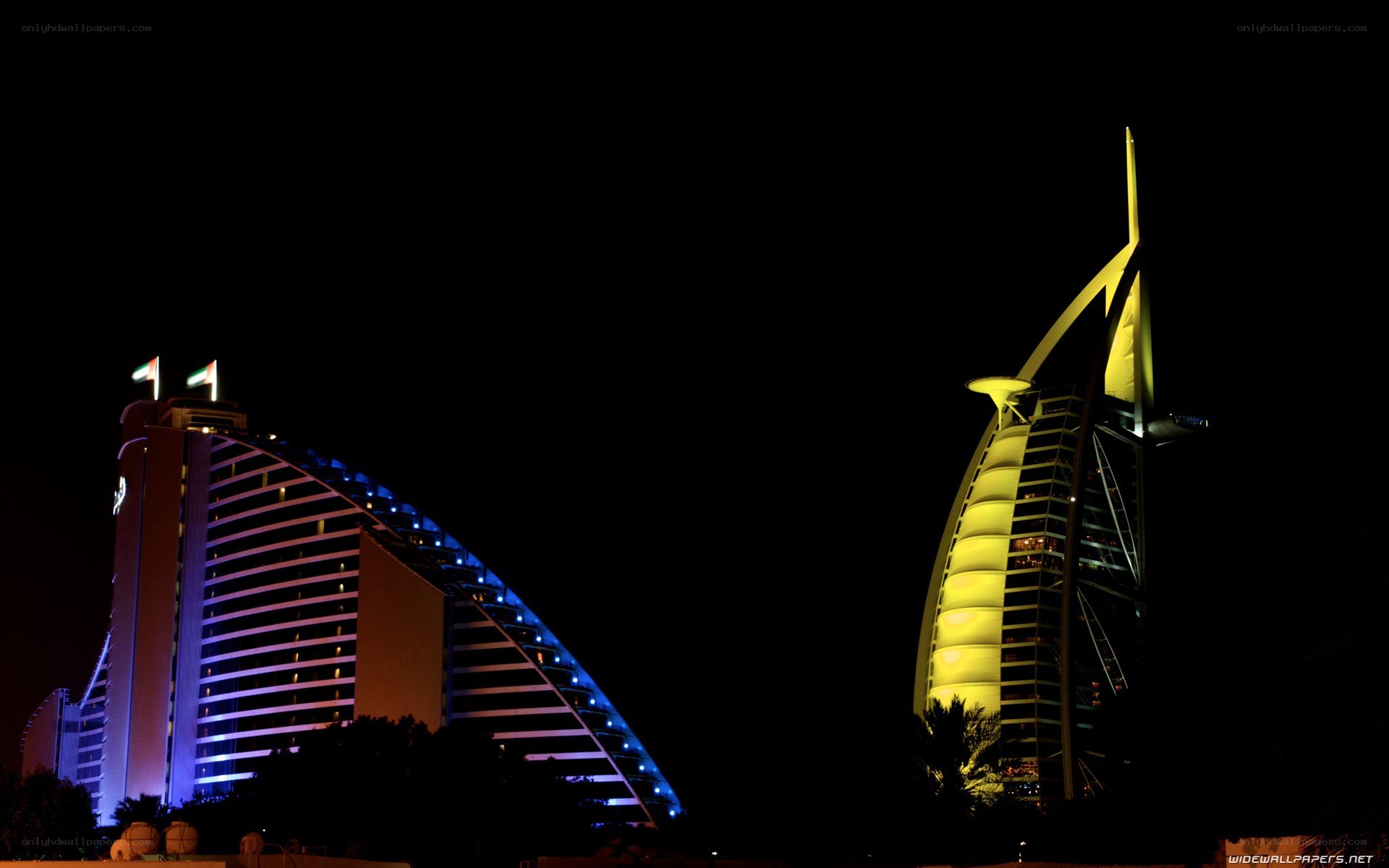 Dubai skyline at night