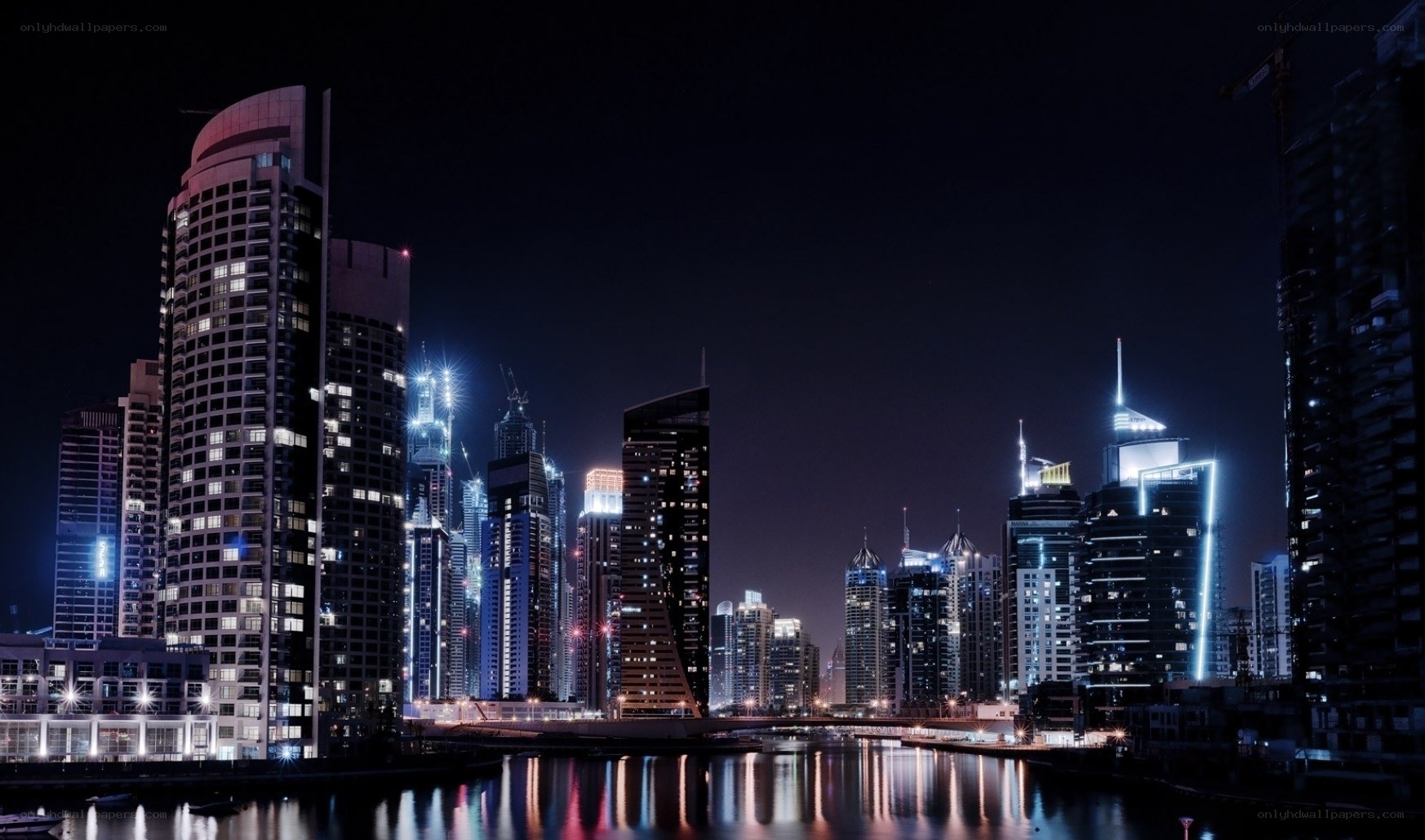 Dubai skyline at night