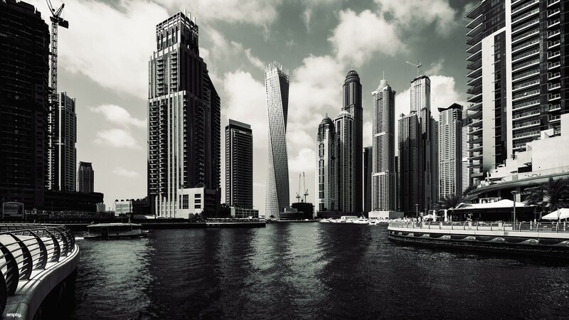 Dubai Skyline — Black