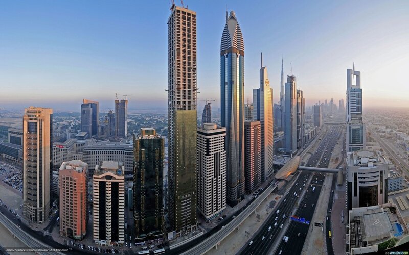 Dubai Skyline — Blue, Dramatic