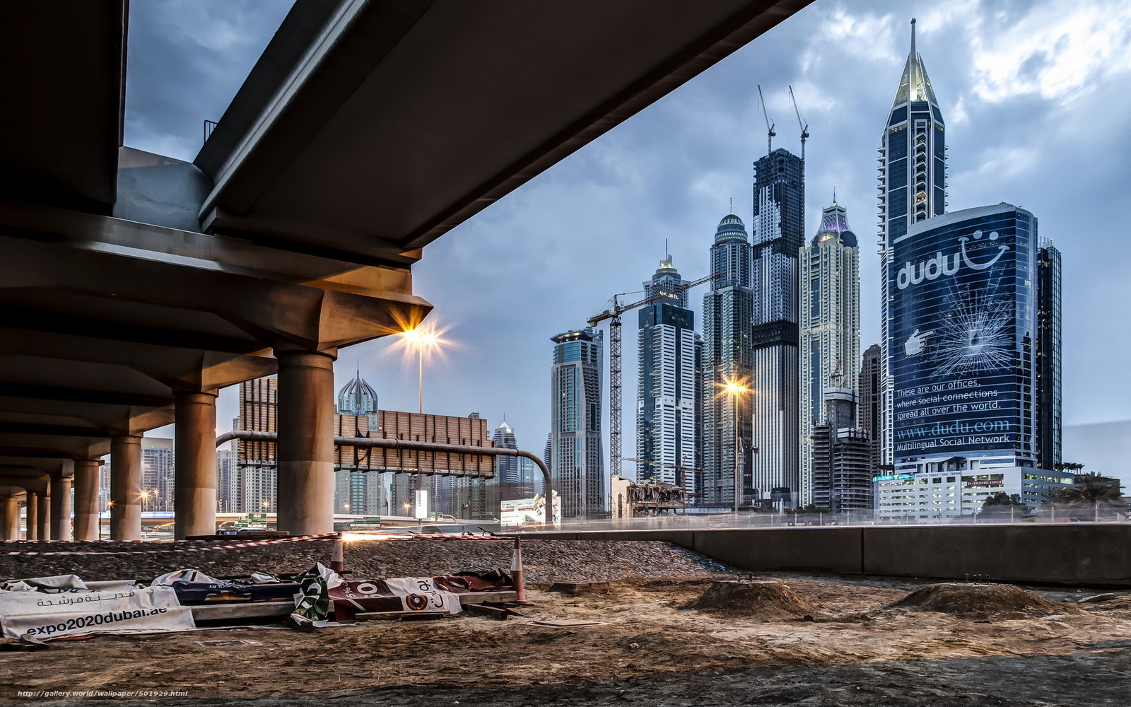 Dubai skyline under construction