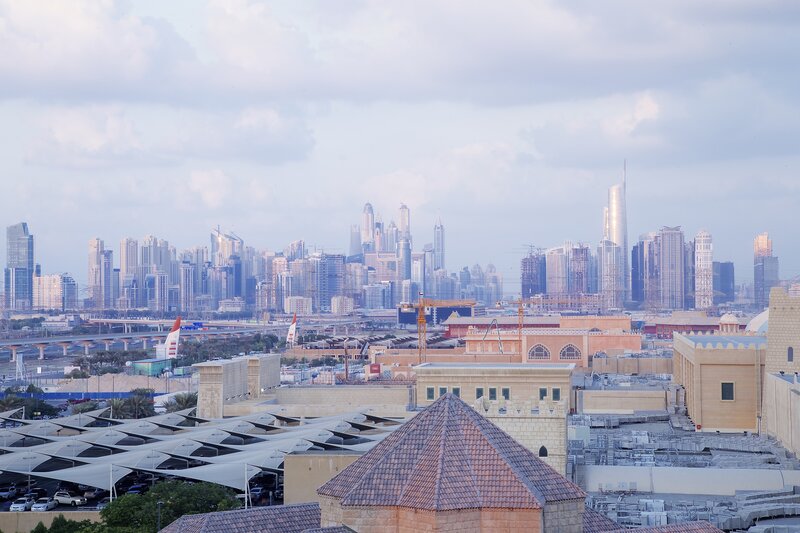 Dubai Skyline View — Blue