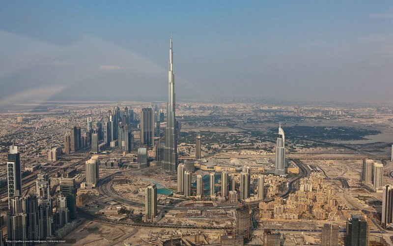Dubai skyline with Burj Khalifa