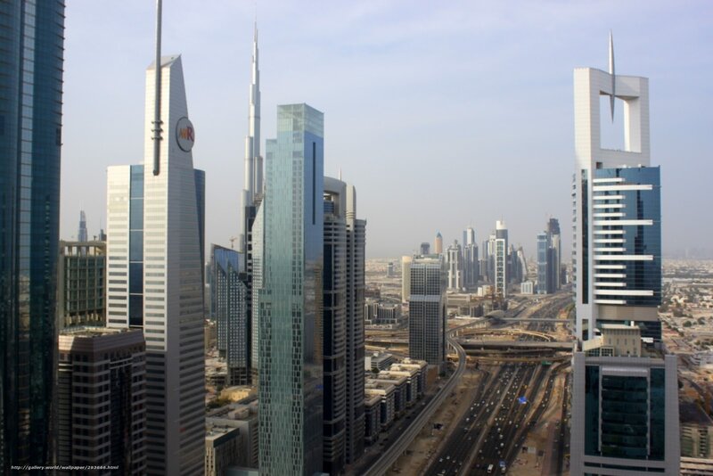 Dubai skyline with Burj Khalifa