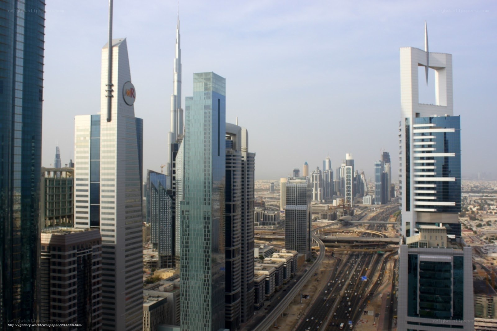 Dubai skyline with Burj Khalifa