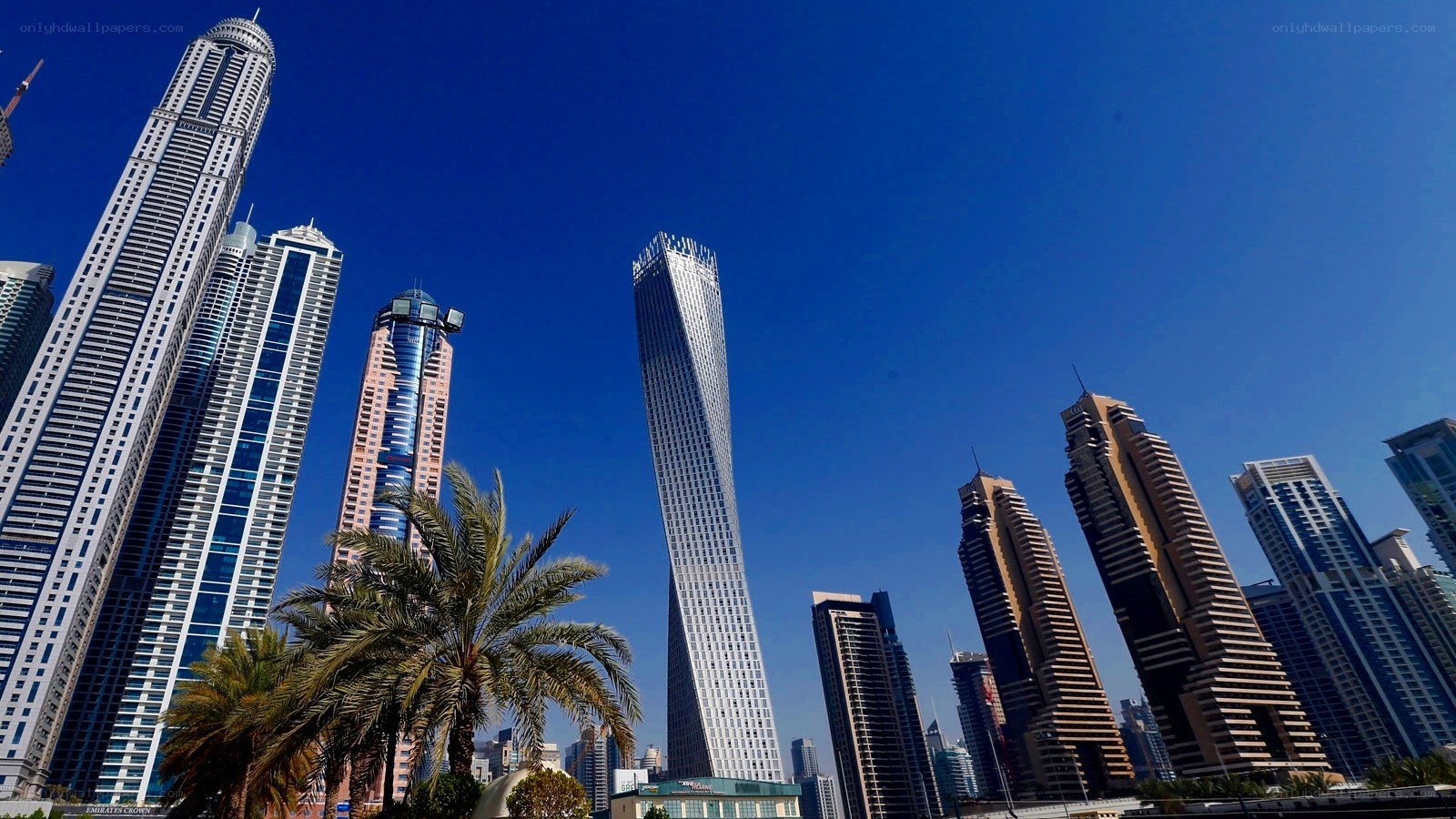 Dubai skyline with skyscrapers