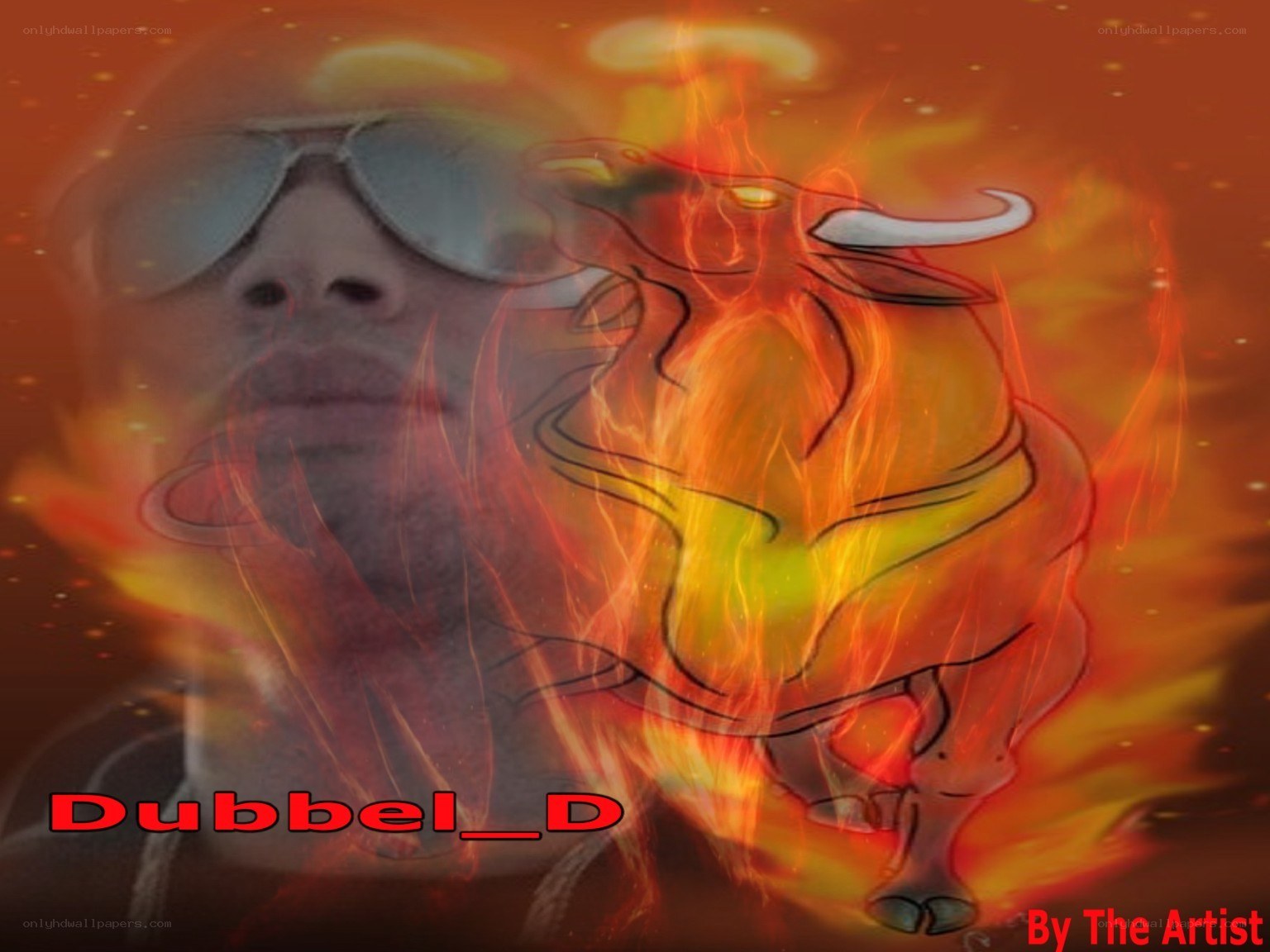 Dubbel_D with fiery bull