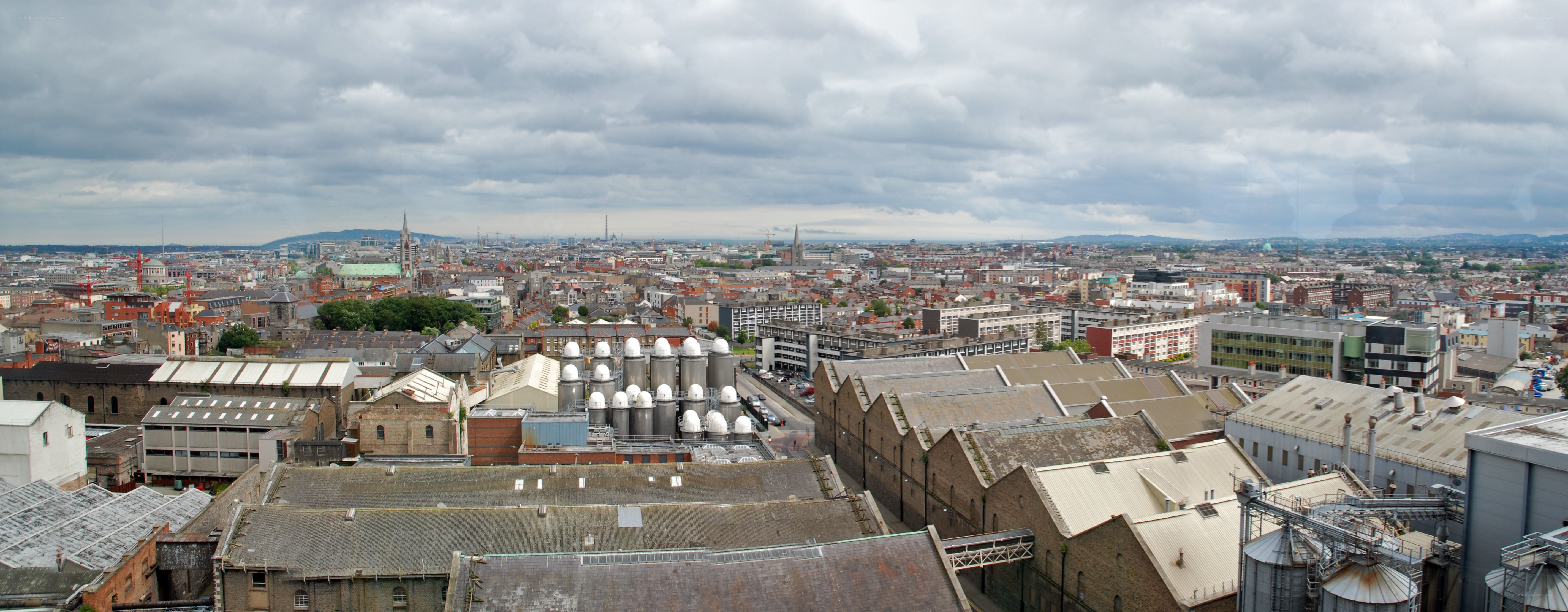 Dublin city skyline view
