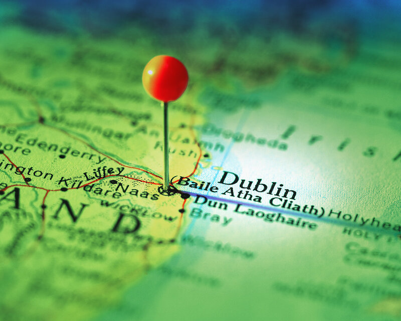 Dublin pin on map
