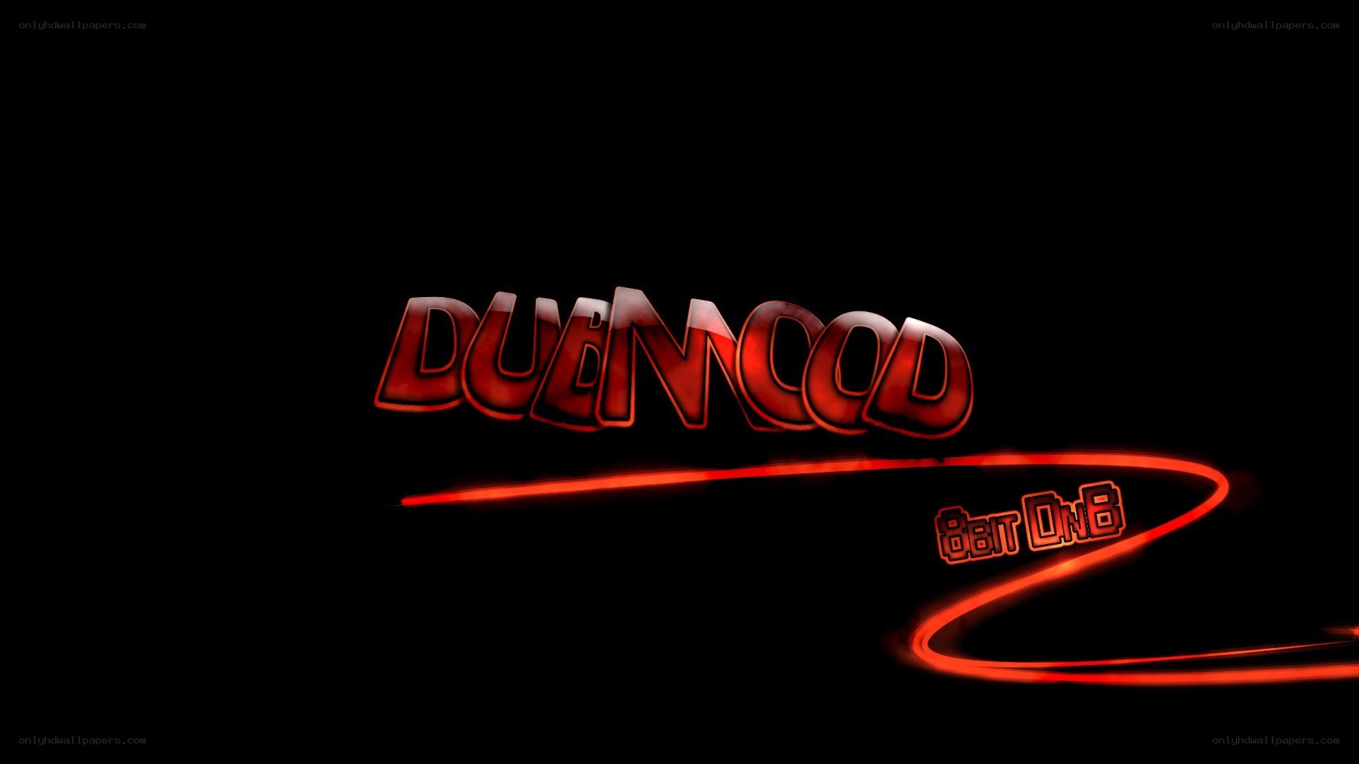 Dubmood logo with red glow