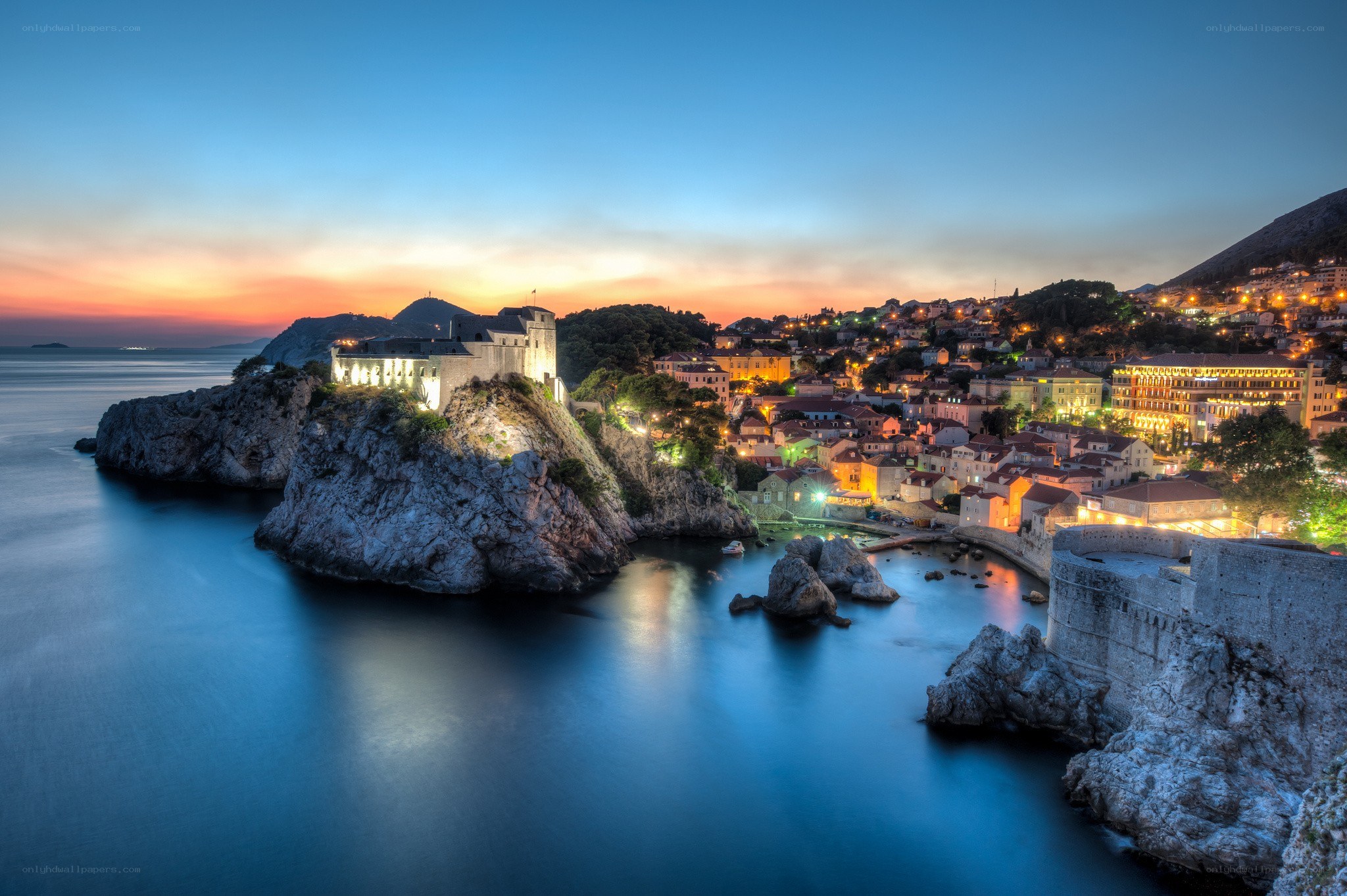 Dubrovnik at dusk