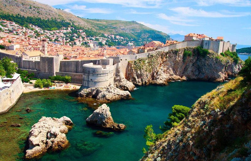Dubrovnik old town and harbor