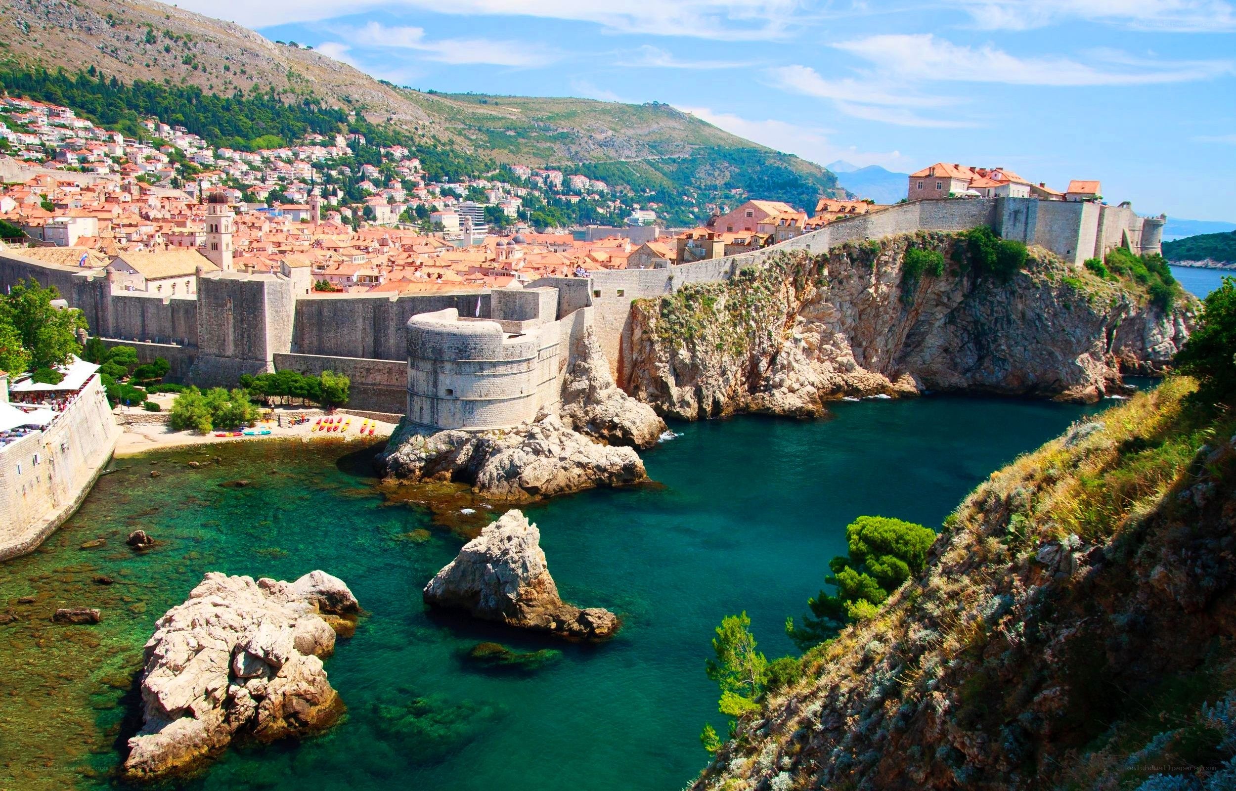 Dubrovnik old town and harbor