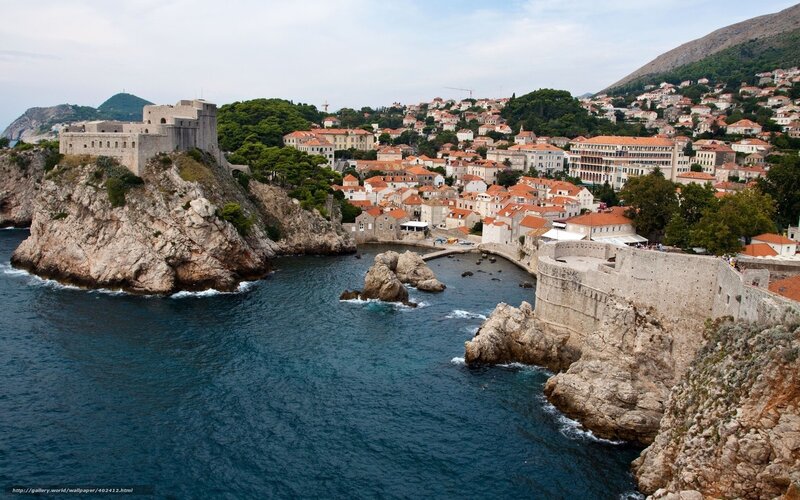 Dubrovnik Old Town — Blue, Serene, Afternoon, Photograph, Castle