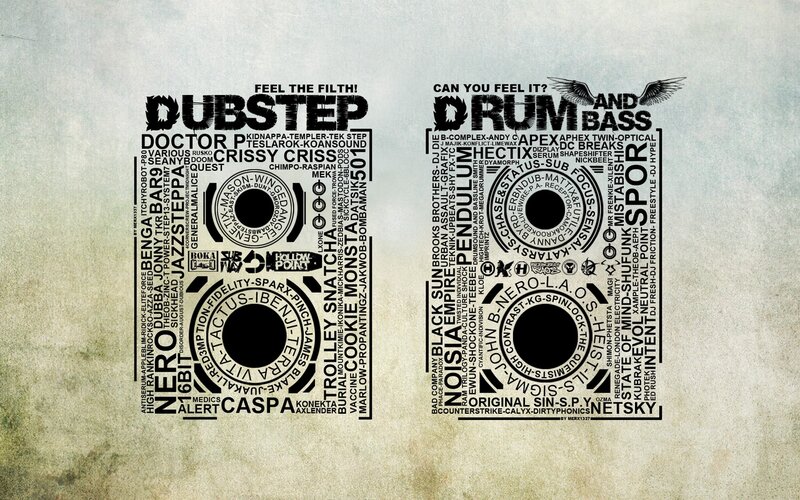 Dubstep and Drum and Bass artist collage