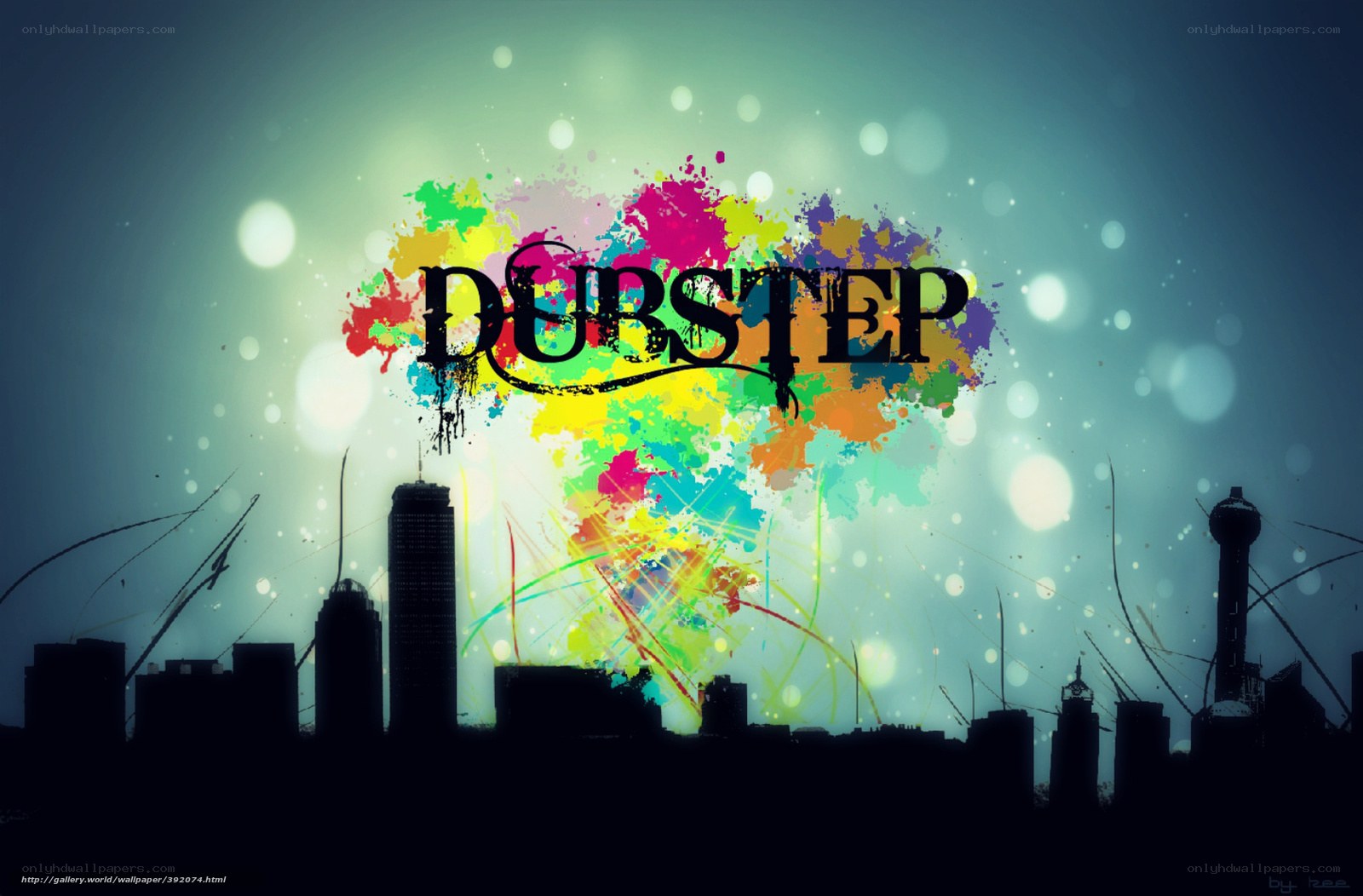 Dubstep city skyline art