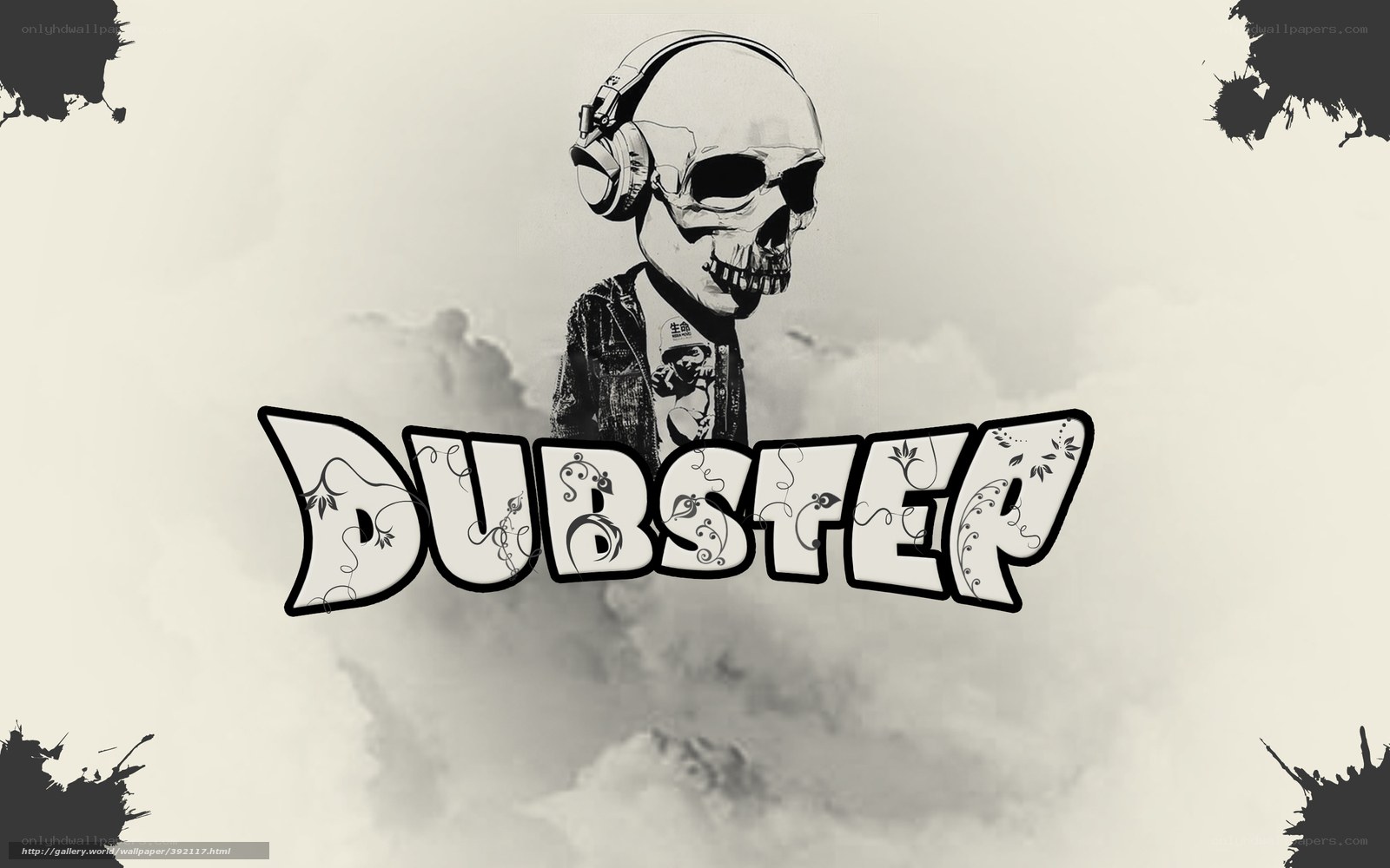 Dubstep DJ skull art
