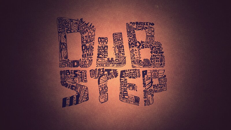 Dubstep Text Art — Brown, Dark