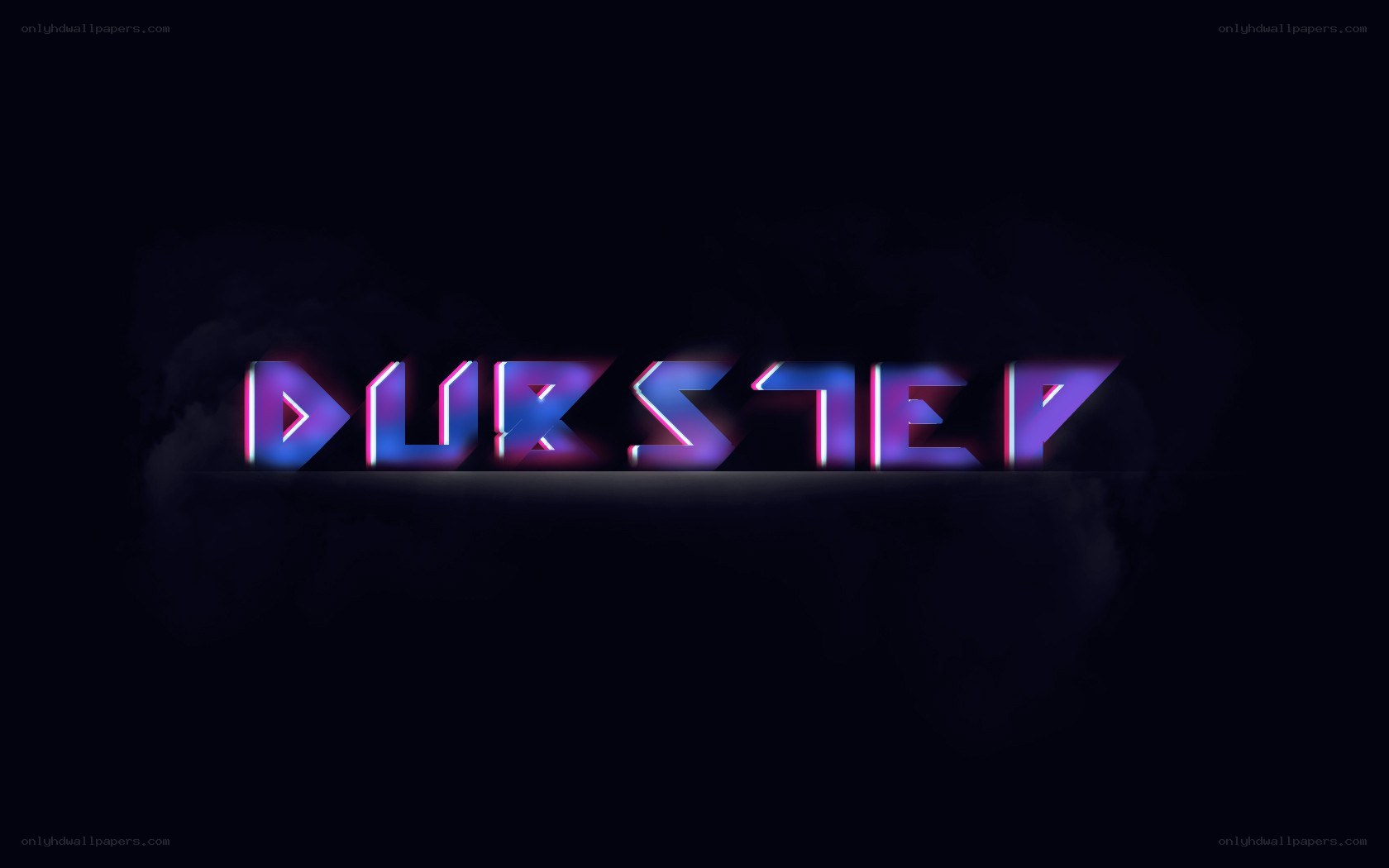 DUBSTEP text in neon style