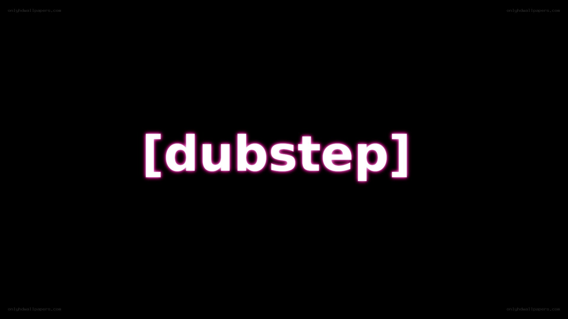 Dubstep text on black background