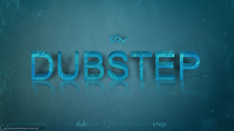 Dubstep text on blue background