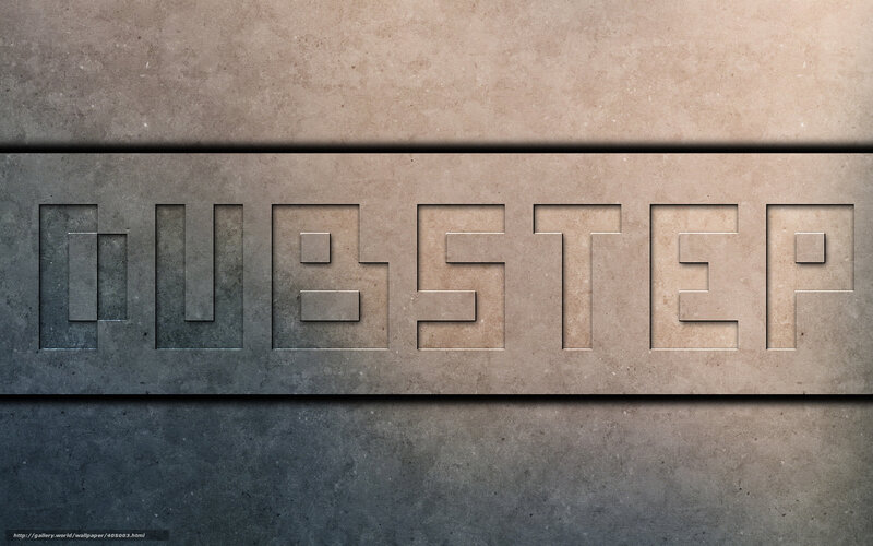 Dubstep text on concrete