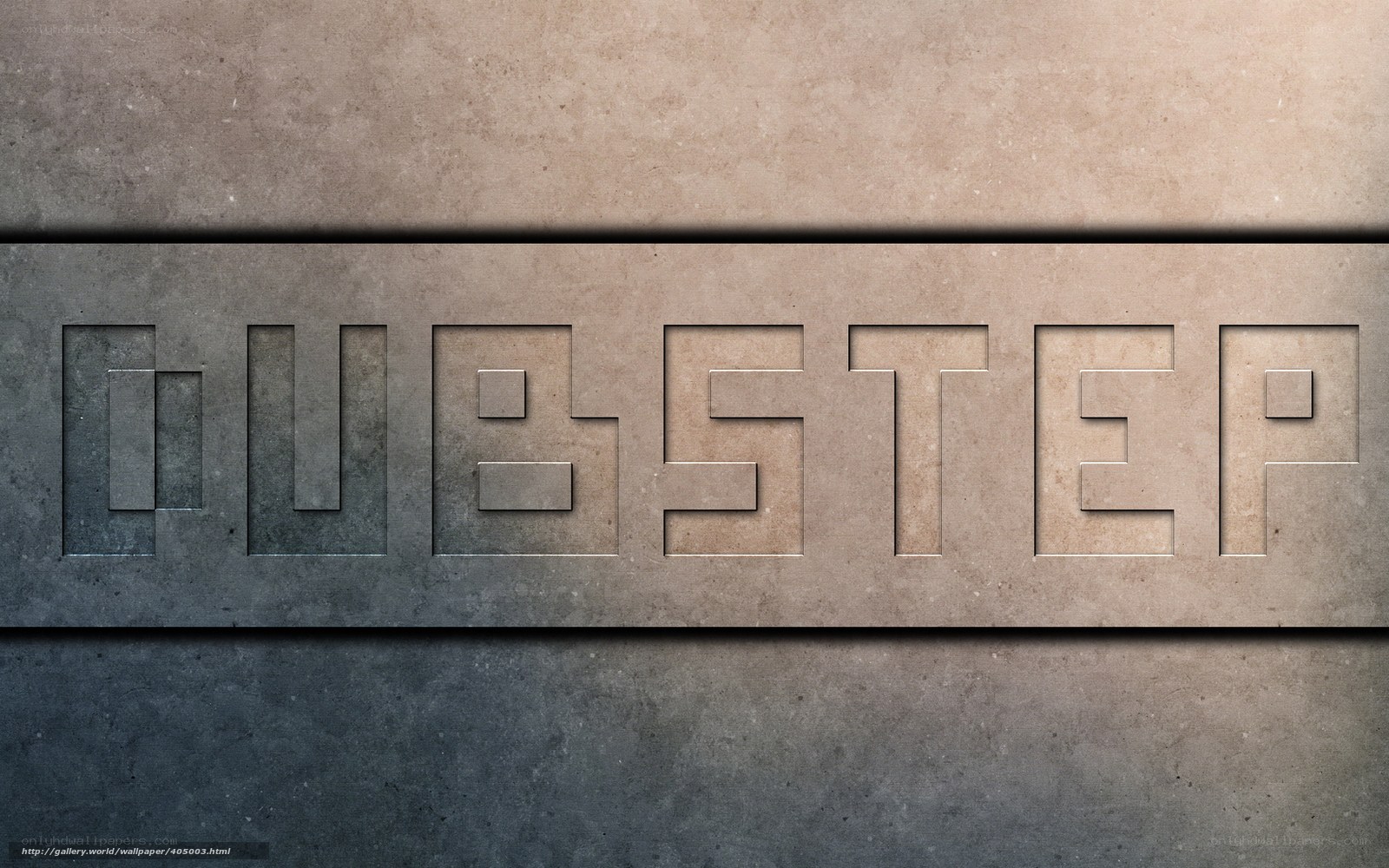 Dubstep text on concrete