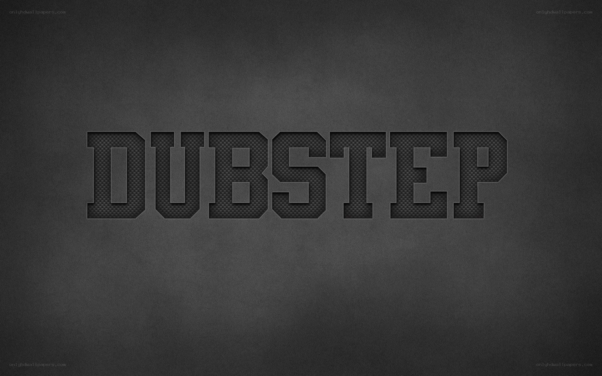 Dubstep text on dark background