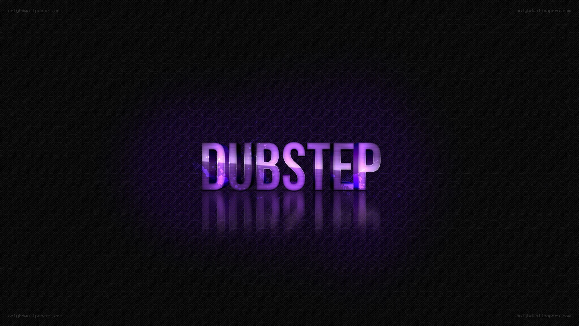 Dubstep text on dark background