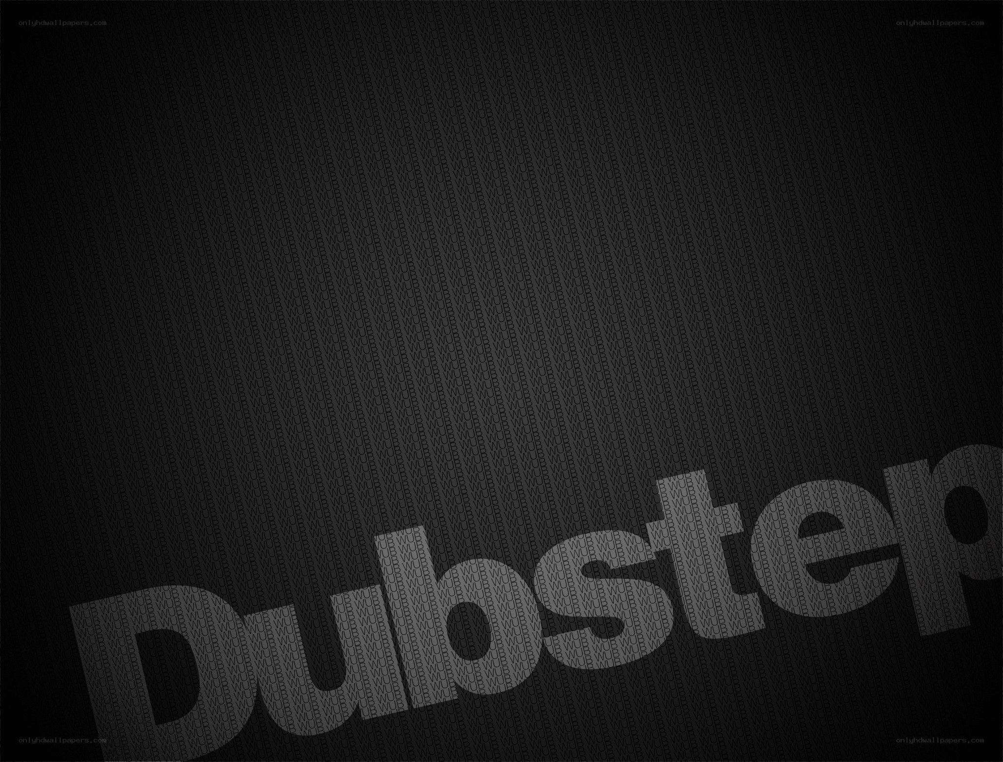 Dubstep text on dark background