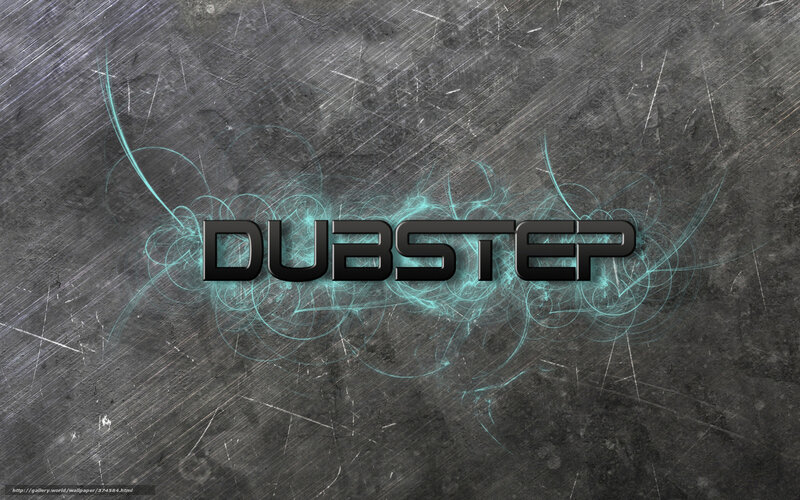 Dubstep text on metal background