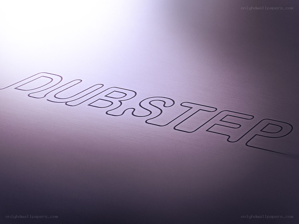 Dubstep text on metal surface