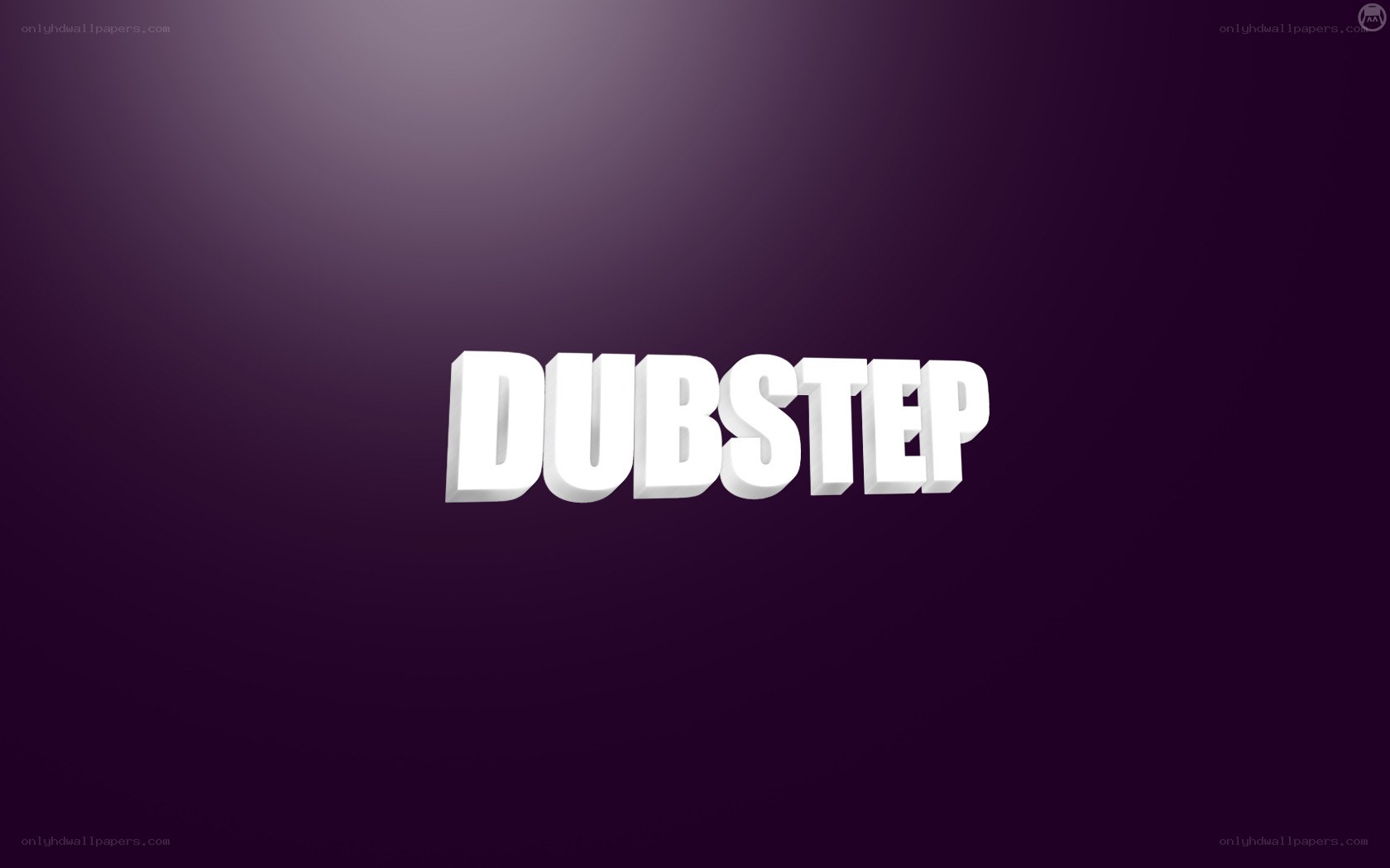DUBSTEP text on purple background