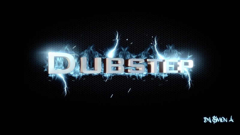 Dubstep text with lightning effect