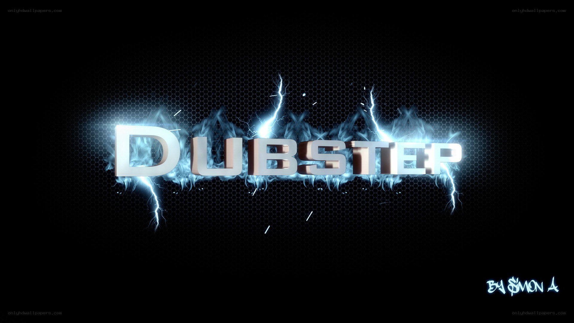 Dubstep text with lightning effect