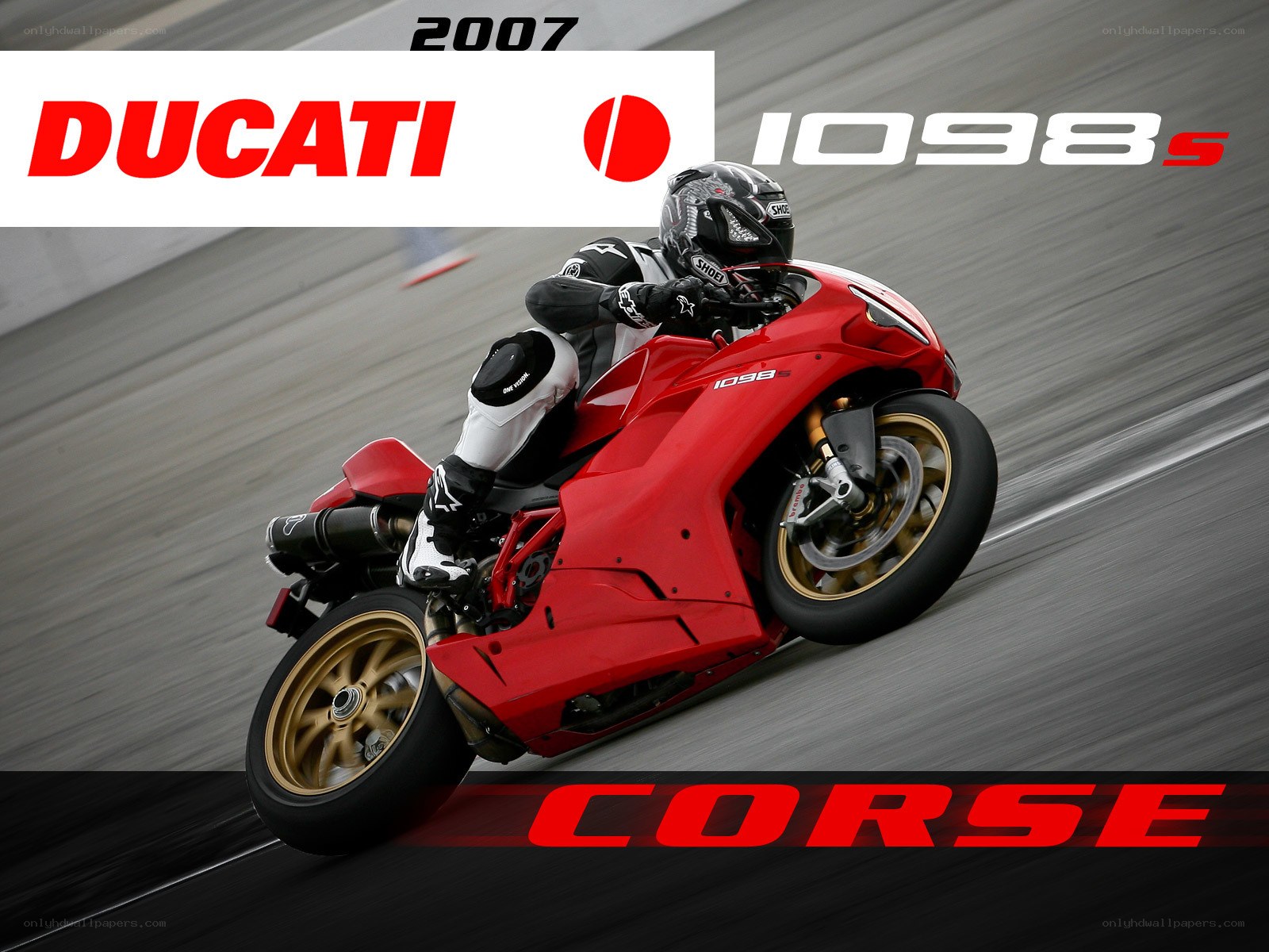 Ducati 1098S Corse on track