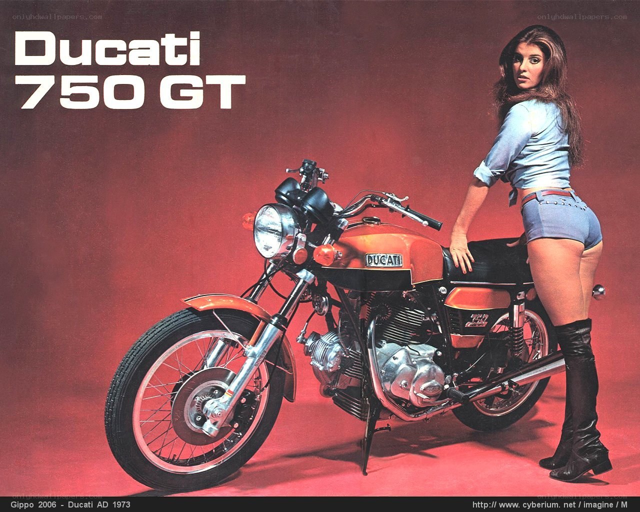 Ducati 750 GT motorcycle ad